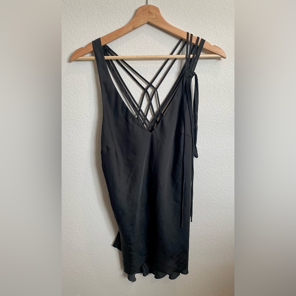 Calvin Rucker Blouse / Black / Straps / Size L